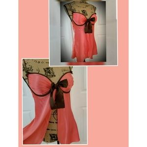 Babydoll chemise Small salmon brown lingerie